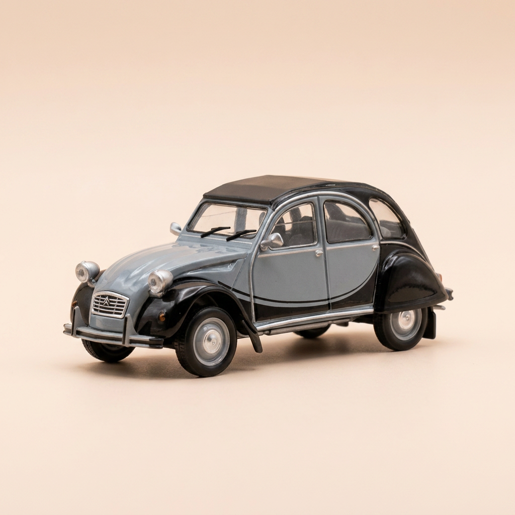 Citroën 2 CV Charleston Grey and Black - Eligor (in blister) with Charleston written on the front plate