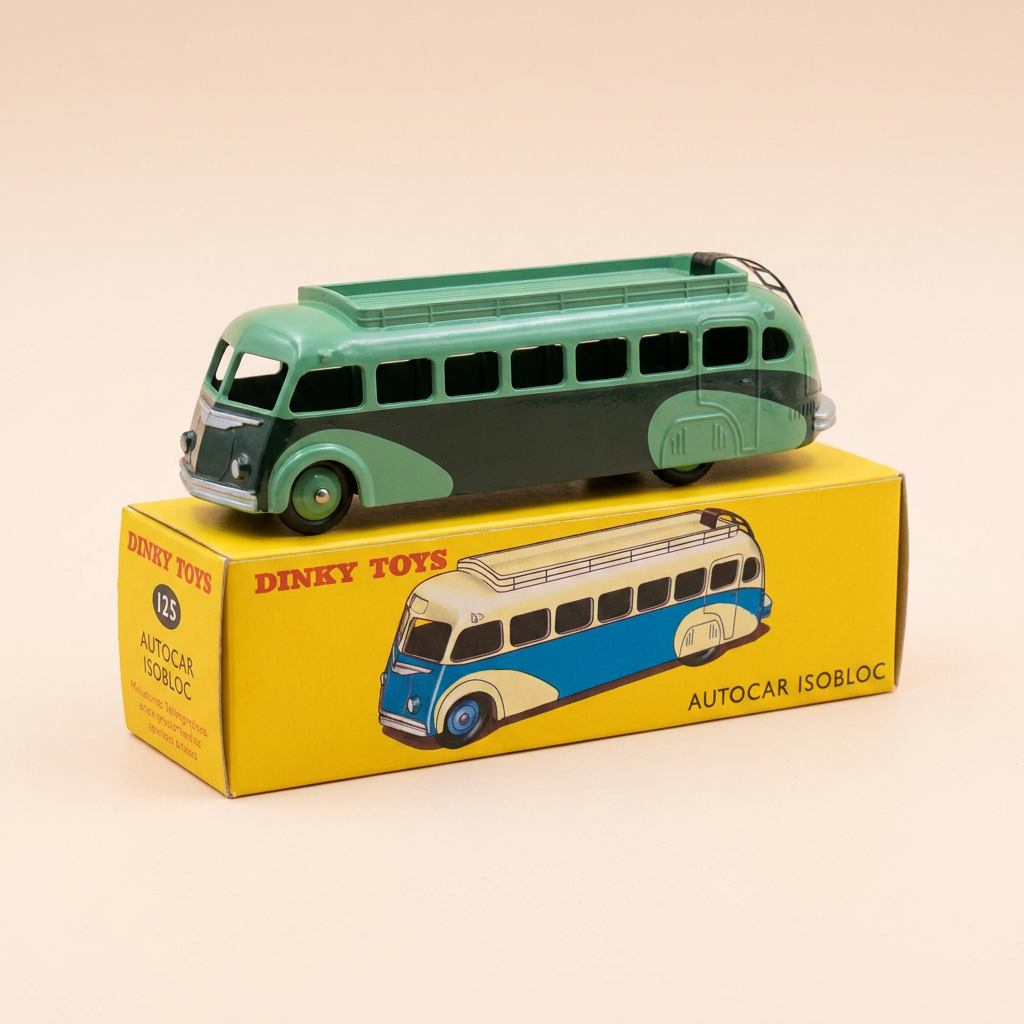 Autocar Isobloc vert et vert Dinky-Toys (éditions Atlas) - N°29 E