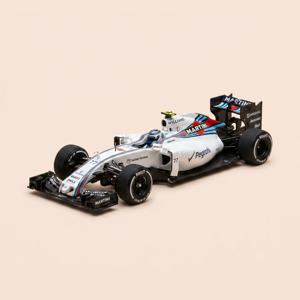 Williams FW36 blanche numéro 77 - Formule 1 (Valtteri Bottas)