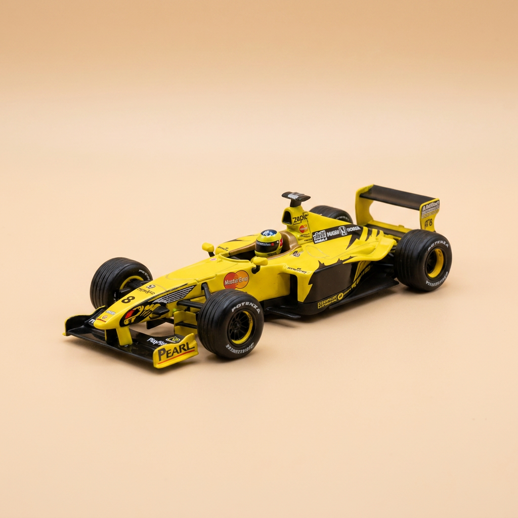 Jordan 199 jaune numéro 8 - Formule 1 de 1999 (Heinz-Harald Frentzen)