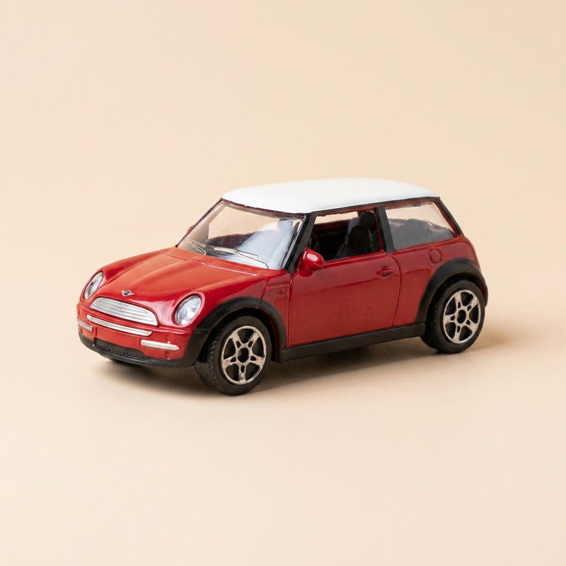 Mini Cooper rouge et toit blanc - Maisto