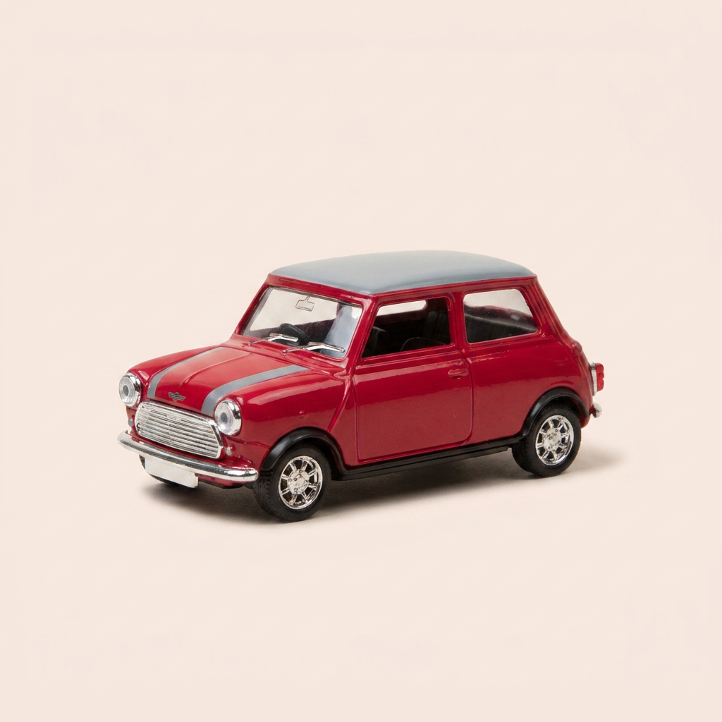 Mini Cooper rouge et toit gris de 1969 - Solido référence 1822