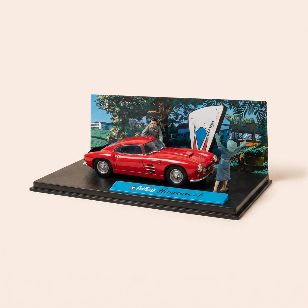 Voiture rouge Vaillante Horizon Gt (Album Le circuit de la peur) - Bande Dessinée Michel Vaillant