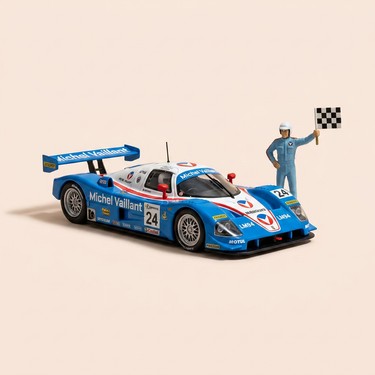 Voiture miniature - Voiture bleue, blanche et rouge