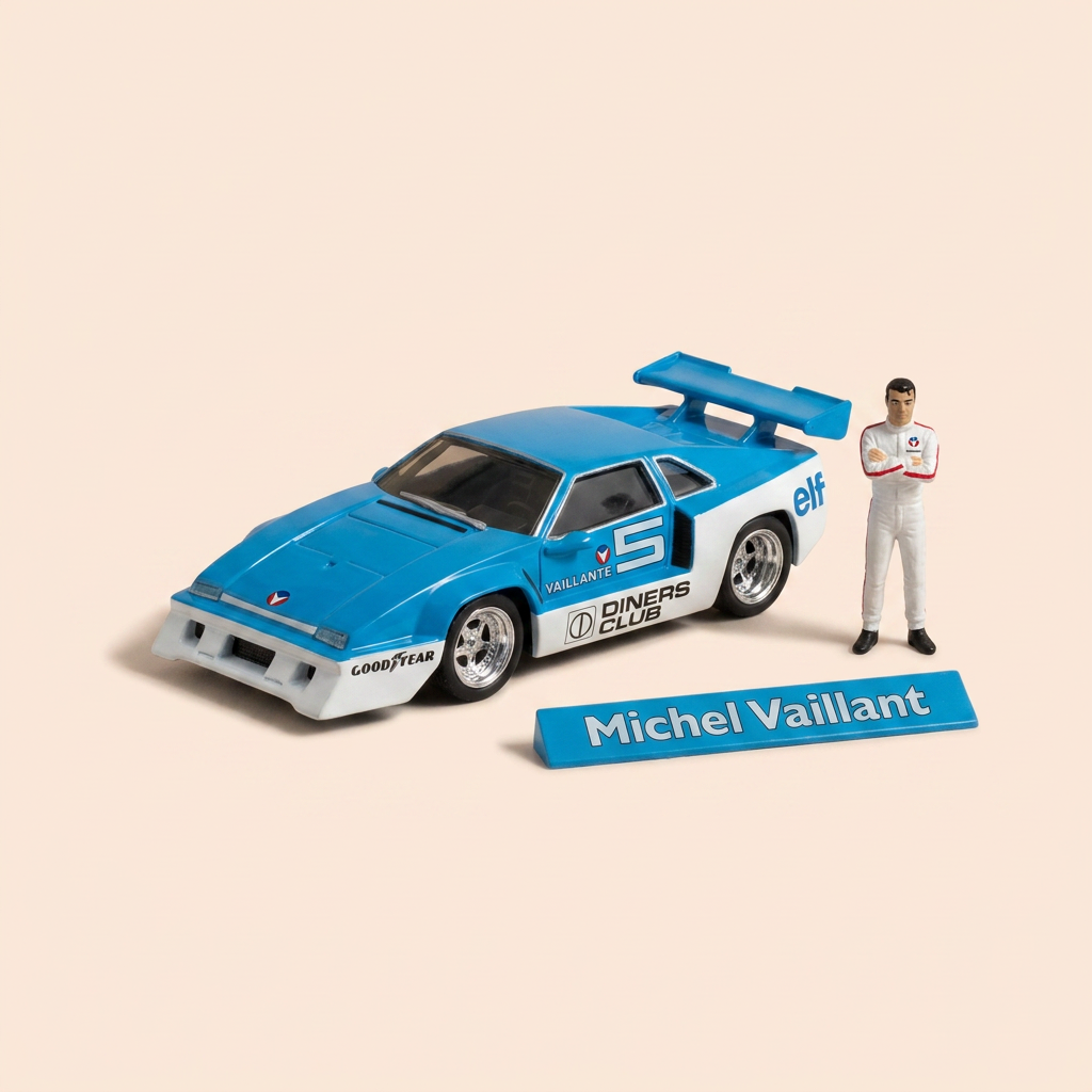 Bläiwäiss Vaillante Commando biturbo Auto (Album La silhouette en colère) - Bande Dessinée Michel Vaillant