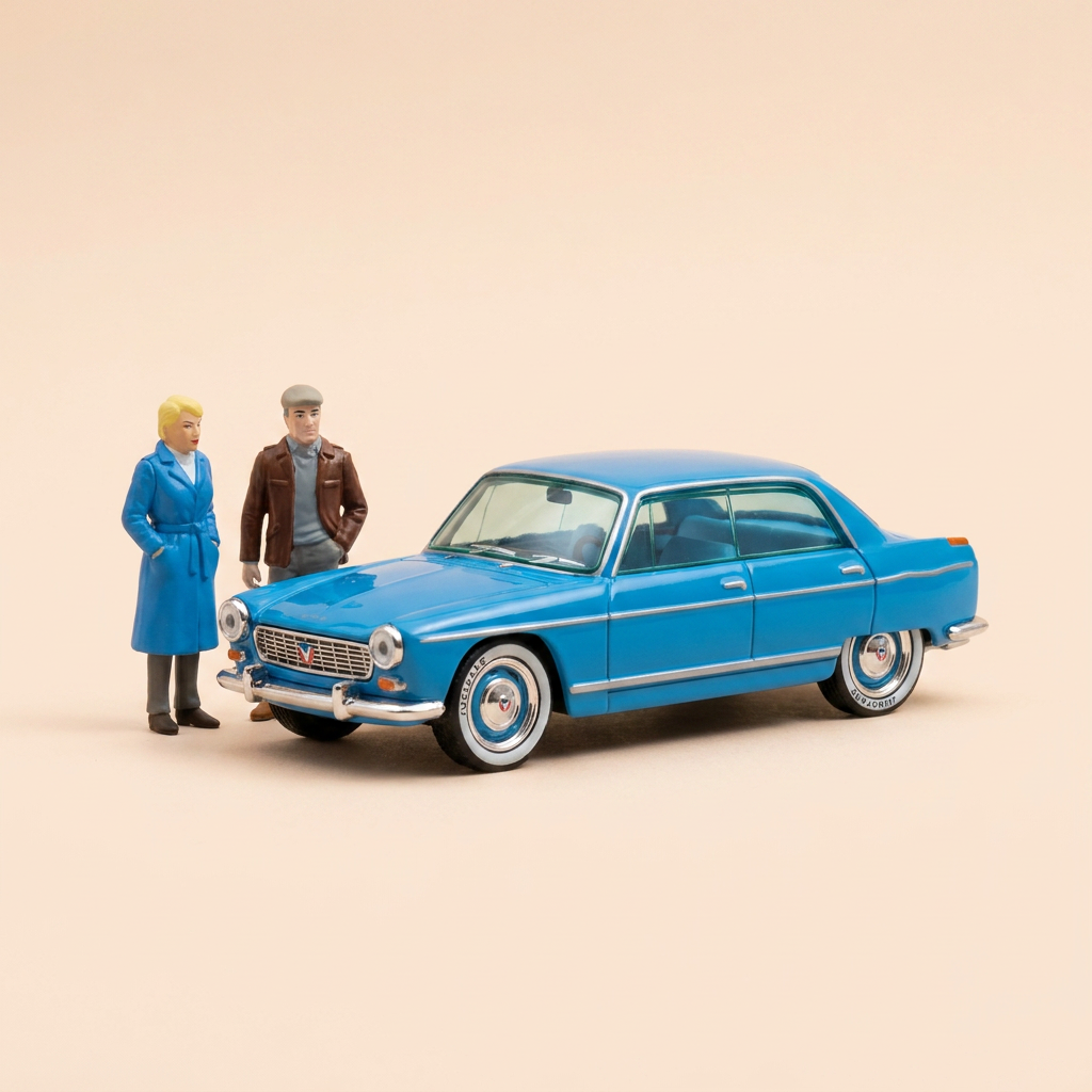 Voiture bleue Vaillante Concorde (Album Le 13 est au départ) - Bande Dessinée Michel Vaillant