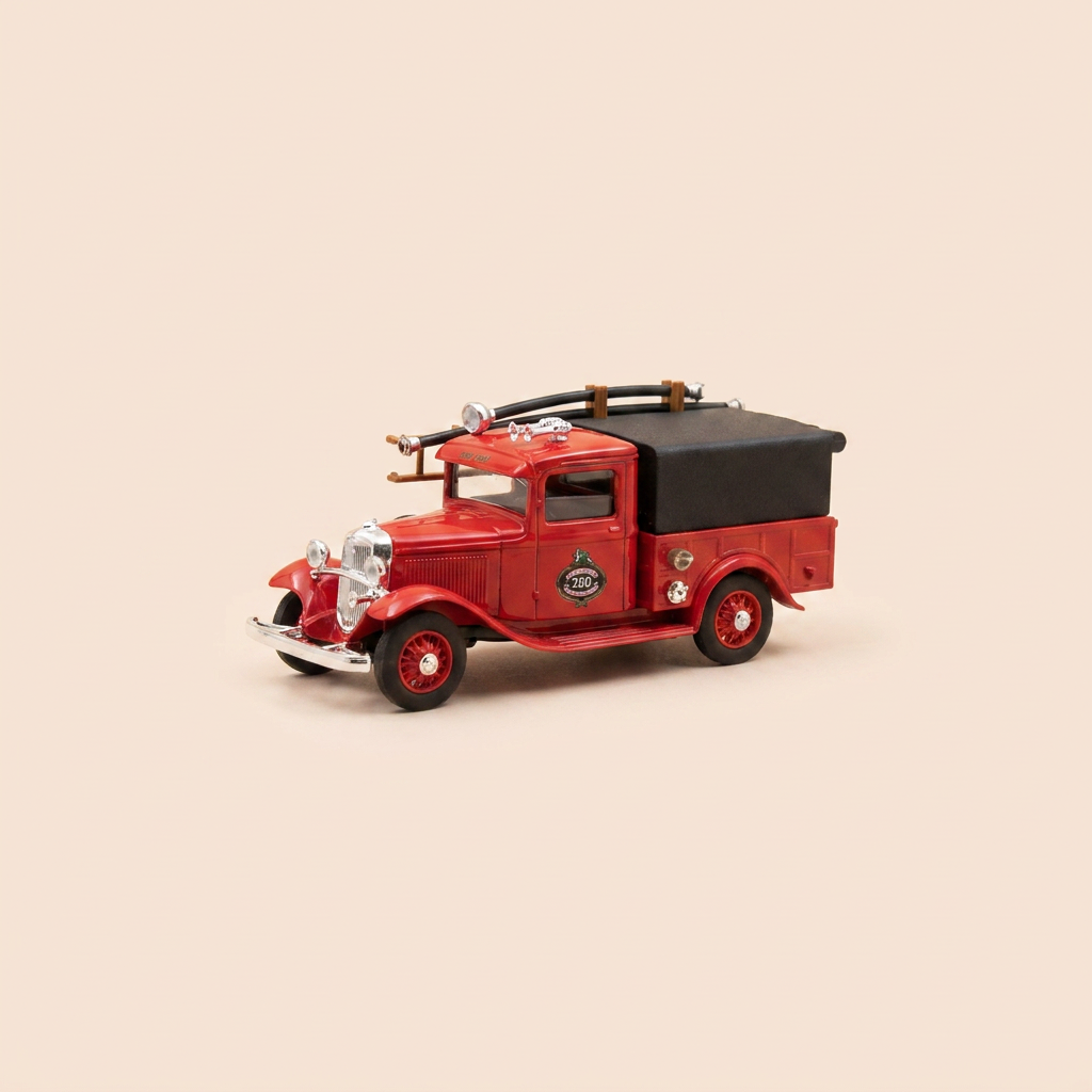 Ford V8 czerwony POMPIERS z 1934 roku - ELIGOR
