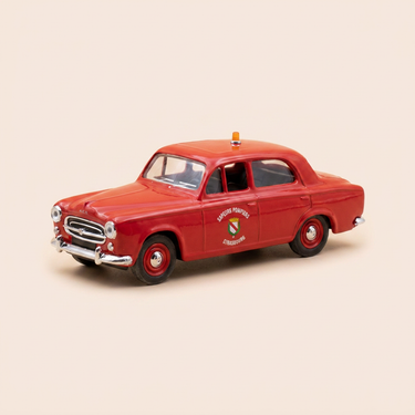 Voiture miniature - Peugeot 403 rouge POMPIERS - sapeurs pompiers de Strasbourg - ELIGOR