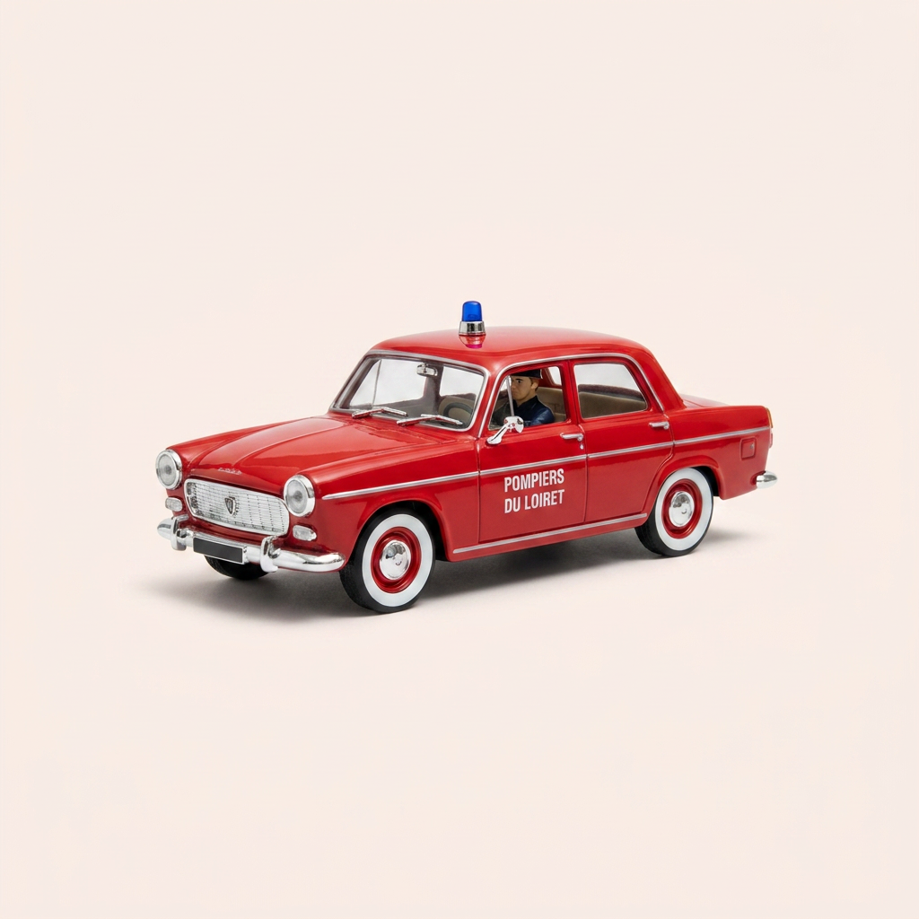 Renault 4 CV rouge POMPIERS du Loiret - VEREM référence V 1976