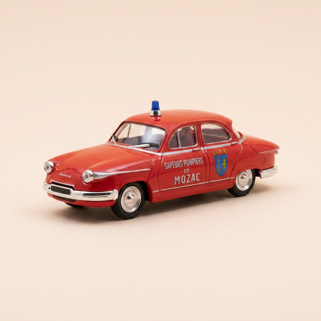 Panhard PL17 rouge POMPIERS - sapeurs pompiers de Mozac (63) - NOREV