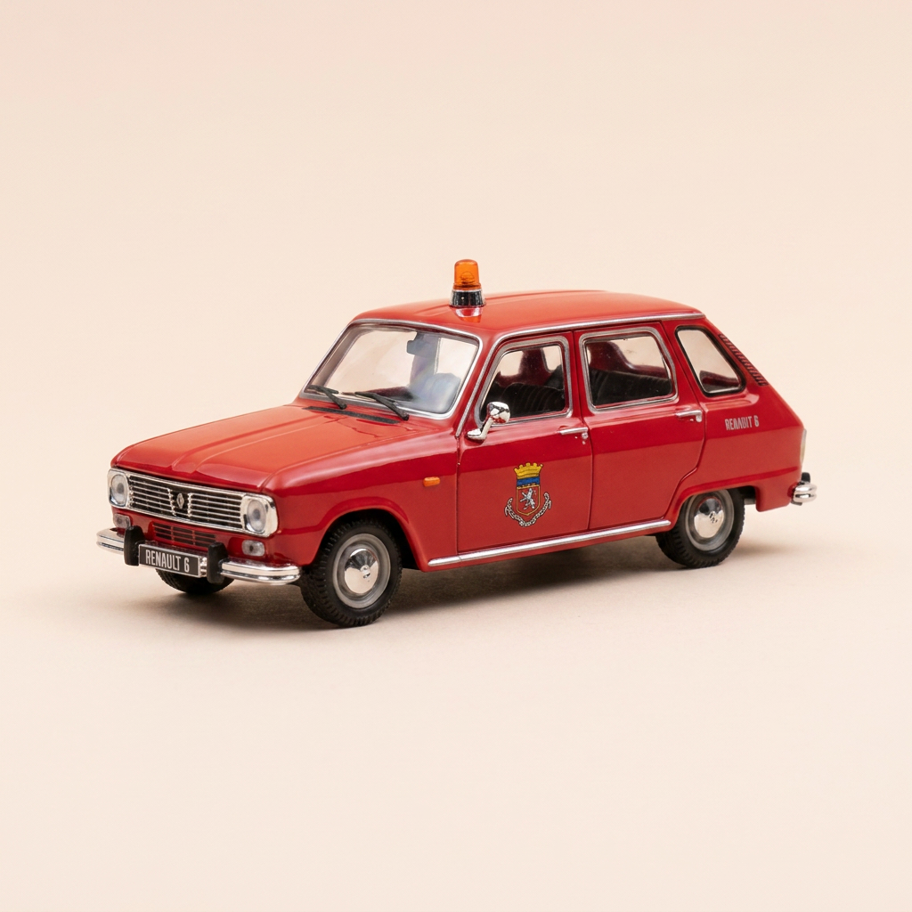 Renault 6 rouge POMPIERS - NOREV