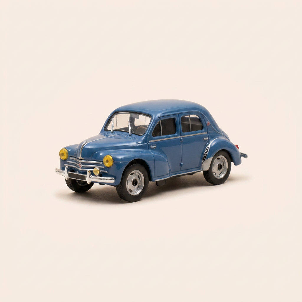Renault 4 CV blu Liège-Roma-Liège tipo R 1063 del 1955 (blister)