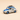 Voiture miniature - Renault 4 CV berline commerciale bleue et blanche grisée? type R 2070 de 1949 avec publicité pour le garage Laurent à Paris 13ème (blister)