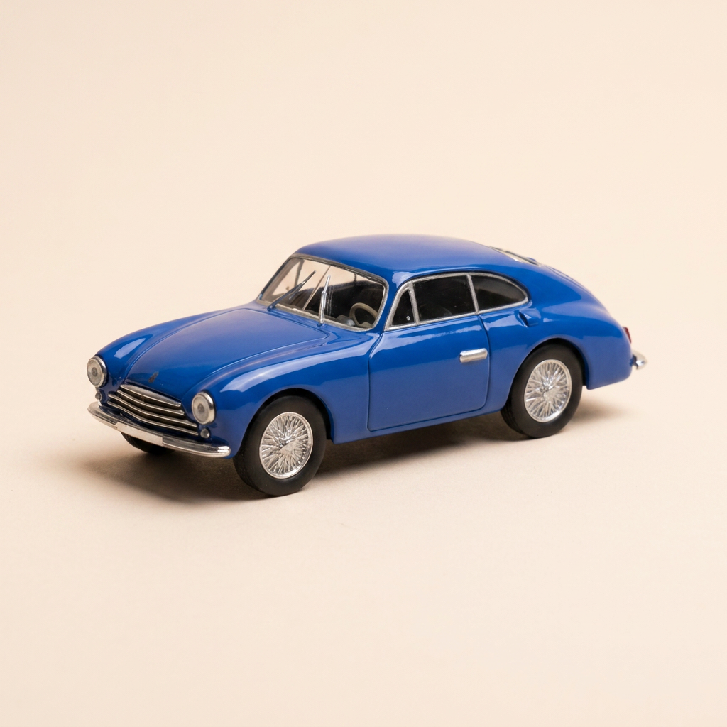 Voiture miniature - Renault 4 CV bleue coach Rosier de 1952 (blister)