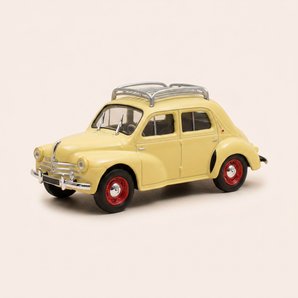 Renault 4 CV berline R 1060 jaune/beige ? avec galerie de 1947 (blister)