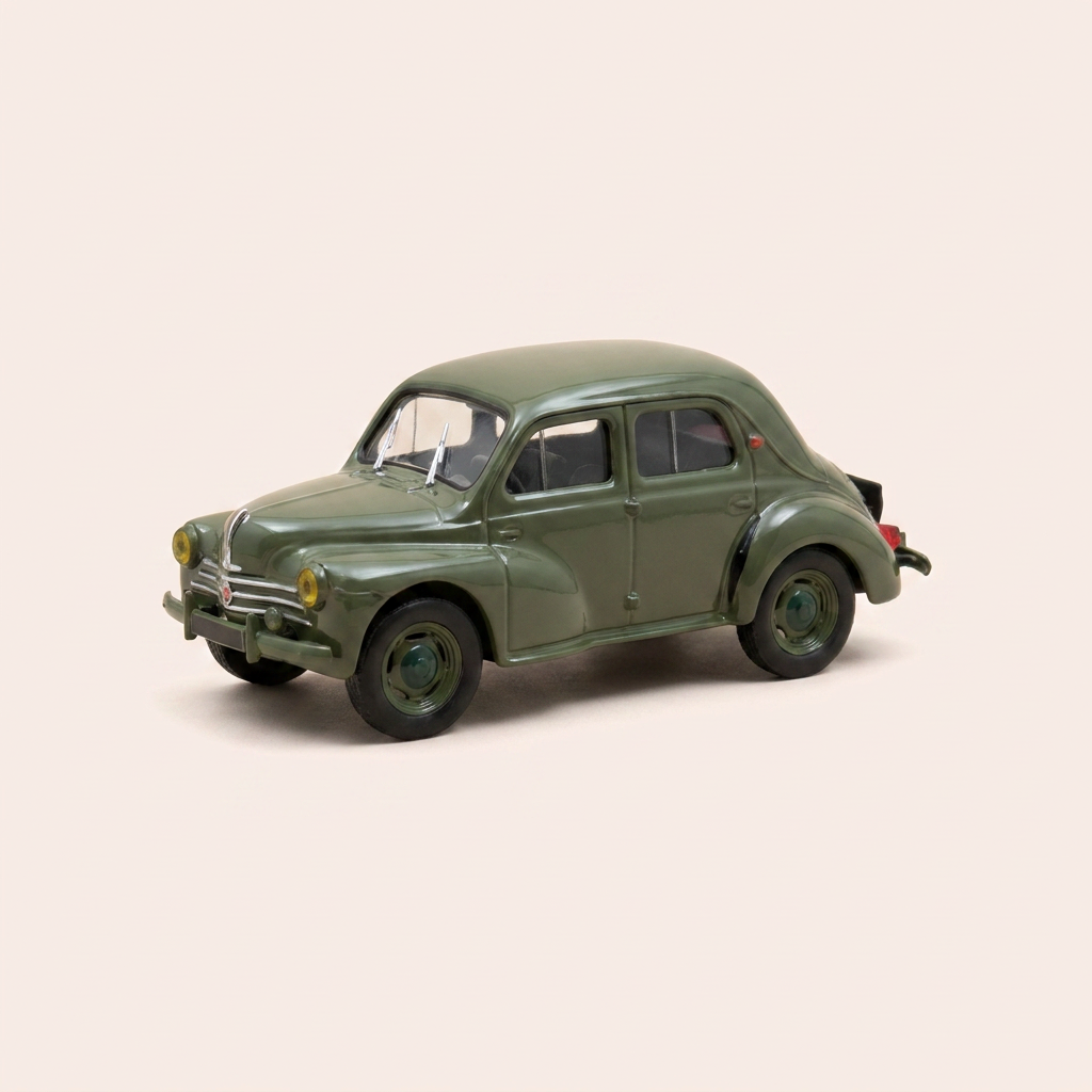 Voiture miniature - Renault 4 CV Affaires verte foncée de 1954 (blister)