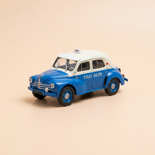 Renault 4 CV bleue et toit blanc cassé type R 1062 de 1955 - Taxi Saïgon (blister)