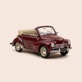 Voiture miniature - Renault 4 CV découvrable bordeaux - Solido référence 4538 (boite plexi)