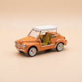 Voiture miniature - Renault 4 CV décapotable couleur saumonée? 4 places type R 1062 GHIA JOLLY de 1961 (boite plexi sans étiquette sur le socle)