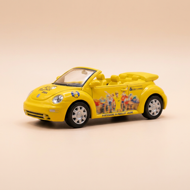 Voiture miniature - Volkswagen Beetle cabriolet jaune "Crédit Lyonnais" Tour de France de 2004