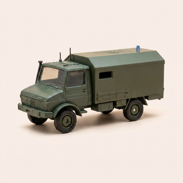 Voiture miniature - Camion militaire Mercedes Unimog - Solido (fabrication française) - boite N°DA7662