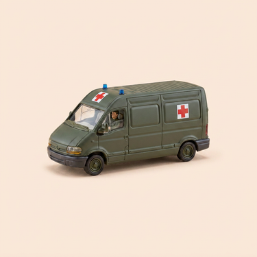 Voiture miniature - Renault Master ambulance militaire - Solido (fabrication française) - boite N°TD2207