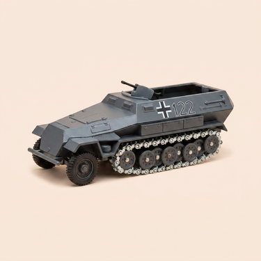 Voiture miniature - Véhicule militaire H-K Hanomag SDKFZ - Solido (fabrication française) - boite N°DW4841