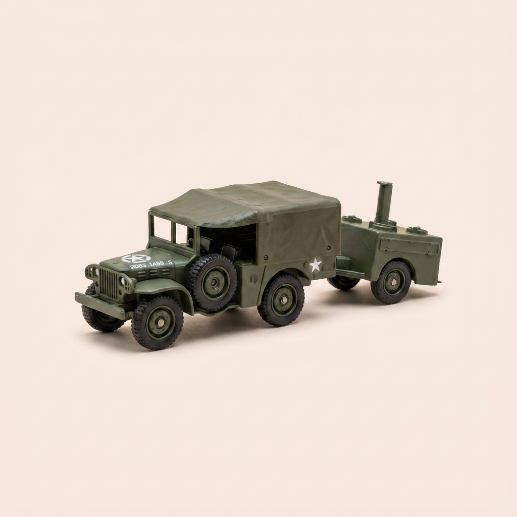 Voiture miniature - Dodge 4x4 militaire avec cantine - Solido (fabrication française) - boite N°AY0715
