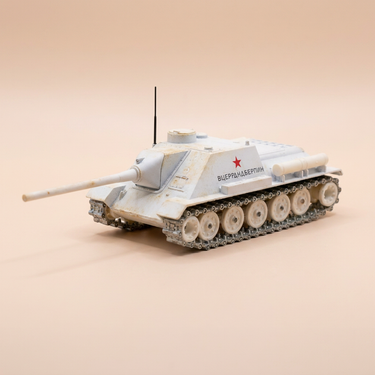 Voiture miniature - Char militaire SU 100 (URSS) - Solido (fabrication française) - boite N°BT7700 (char tâché)