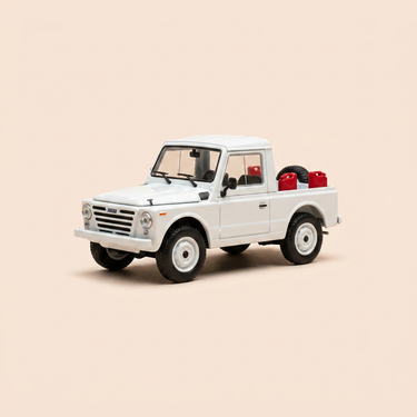 Voiture miniature - Fiat Campagnola blanche La Papamobile du Pape Jean-Paul 2 (collection voitures chefs d'état)