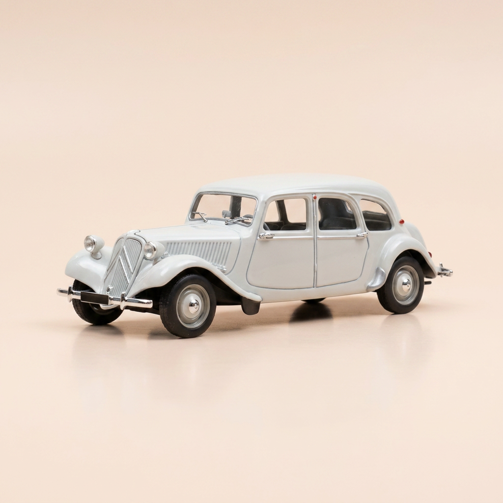 Citroën Traction - Avant 11 Familiale grise claire de 1954 (boite plexi)