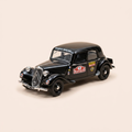 Voiture miniature - Citroën Traction 11AL noire de 1935 - François Lecot (boite plexi)