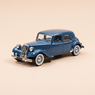 Voiture miniature - Citroën Traction Avant 15 six H grise foncée de 1954 (boite plexi)