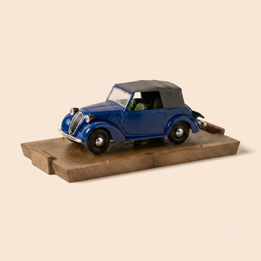 Voiture miniature - Fiat 508C Cabriolet 1100 HP32 bleue 1937-1939 - collection BRUMM série ORO R84