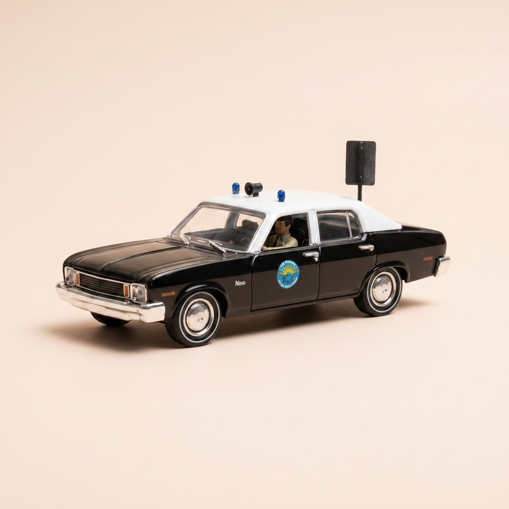Weiße und schwarze Chevrolet Nova - JAMES BOND - LEBE UND LASSEN STERBEN