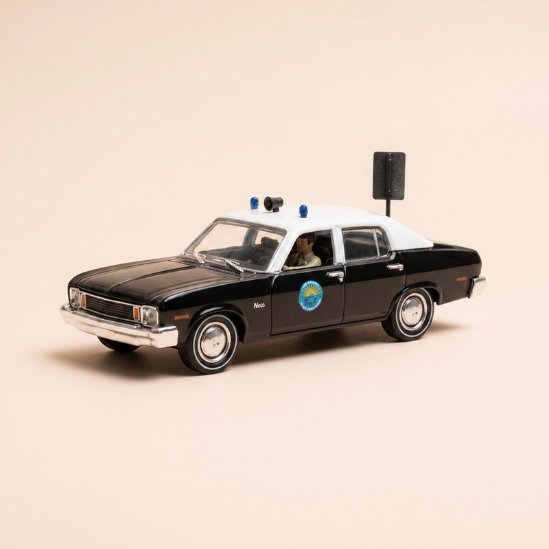Chevrolet Nova biała i czarna - JAMES BOND - ŻYJ I POZWÓL UMRZEĆ (Live and let die)