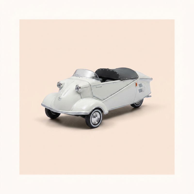Mikrowuerm vum Messerschmitt KR200 Sport wäiss (cremeweiss) vun 1959 - däitsche Auto