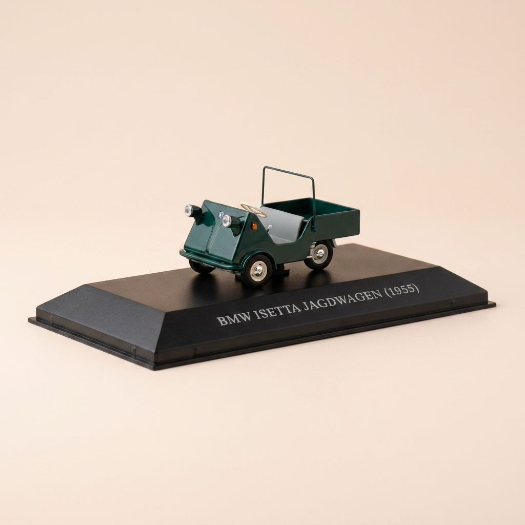1955 Grüne BMW Isetta Jagdwagen Mikro Vintage Auto - Italienische und Deutsche Marken