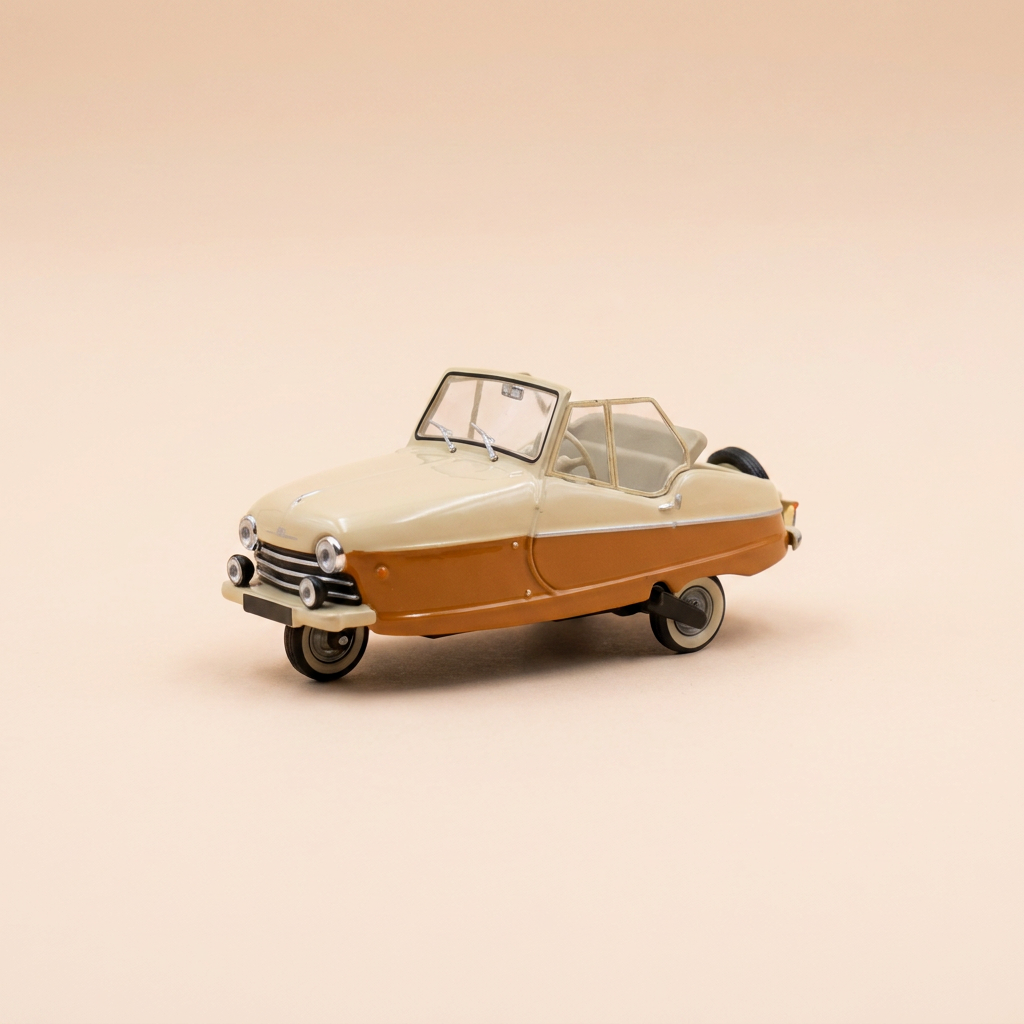 Micro Antique Car DAVID Beige and Brown from 1951 - Spanish Car