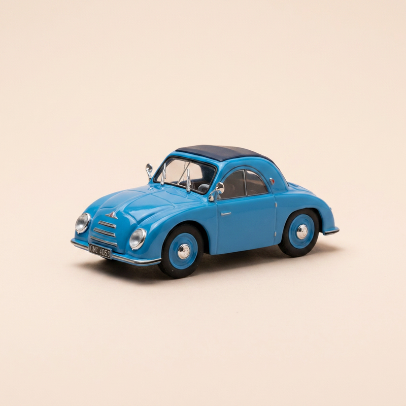 Micro voiture d'antan Champion 400 bleue de 1951 - voiture allemande