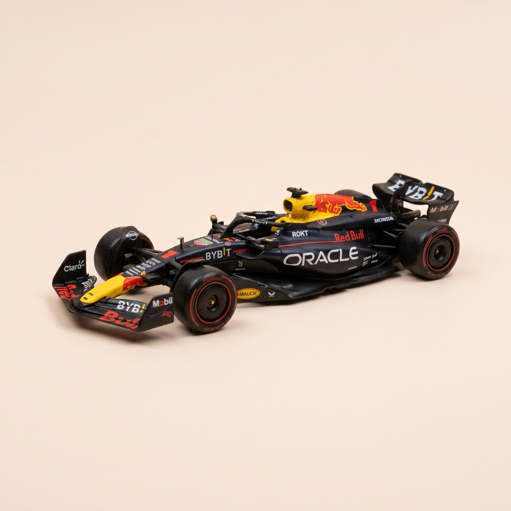 Oracle Red Bull Racing RB20 noire, jaune et rouge numéro 1 - Formule 1 de 2024 (Max Verstappen)