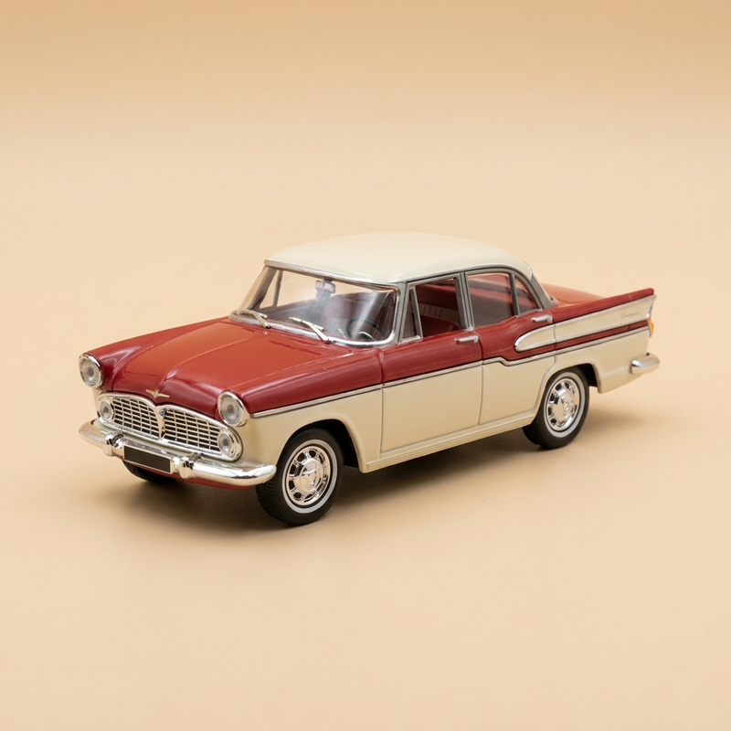 Simca Vedette Chambord bordeaux et beige (boite plexi)