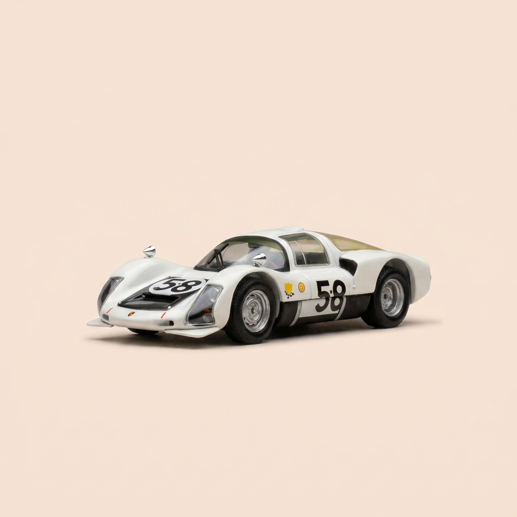 Porsche 906 blanco y negro número 58 - 24 horas de Le Mans de 1966