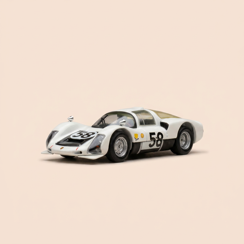 Porsche 906 bianca e nera numero 58 - 24 ore di Le Mans del 1966