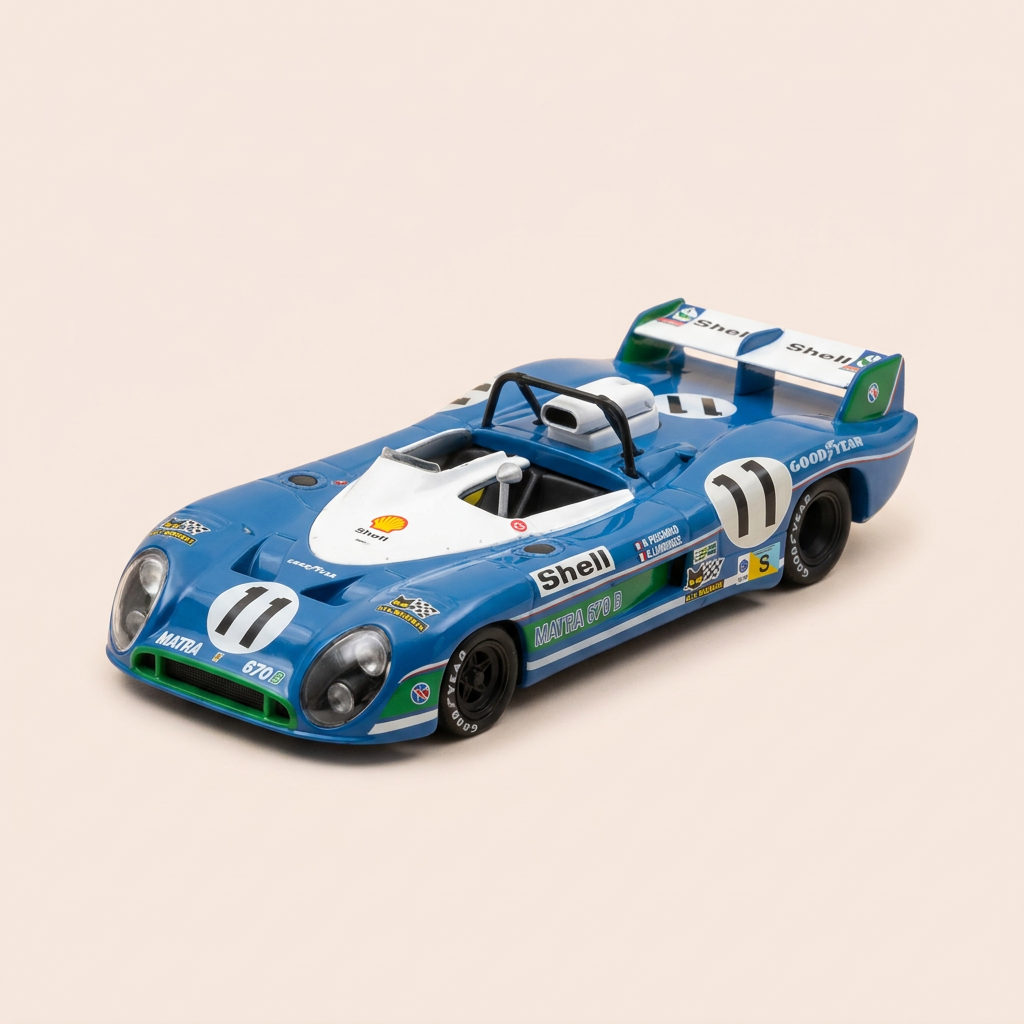Matra 670B bleue et blanche numéro 11 - 24 heures du Mans de 1973