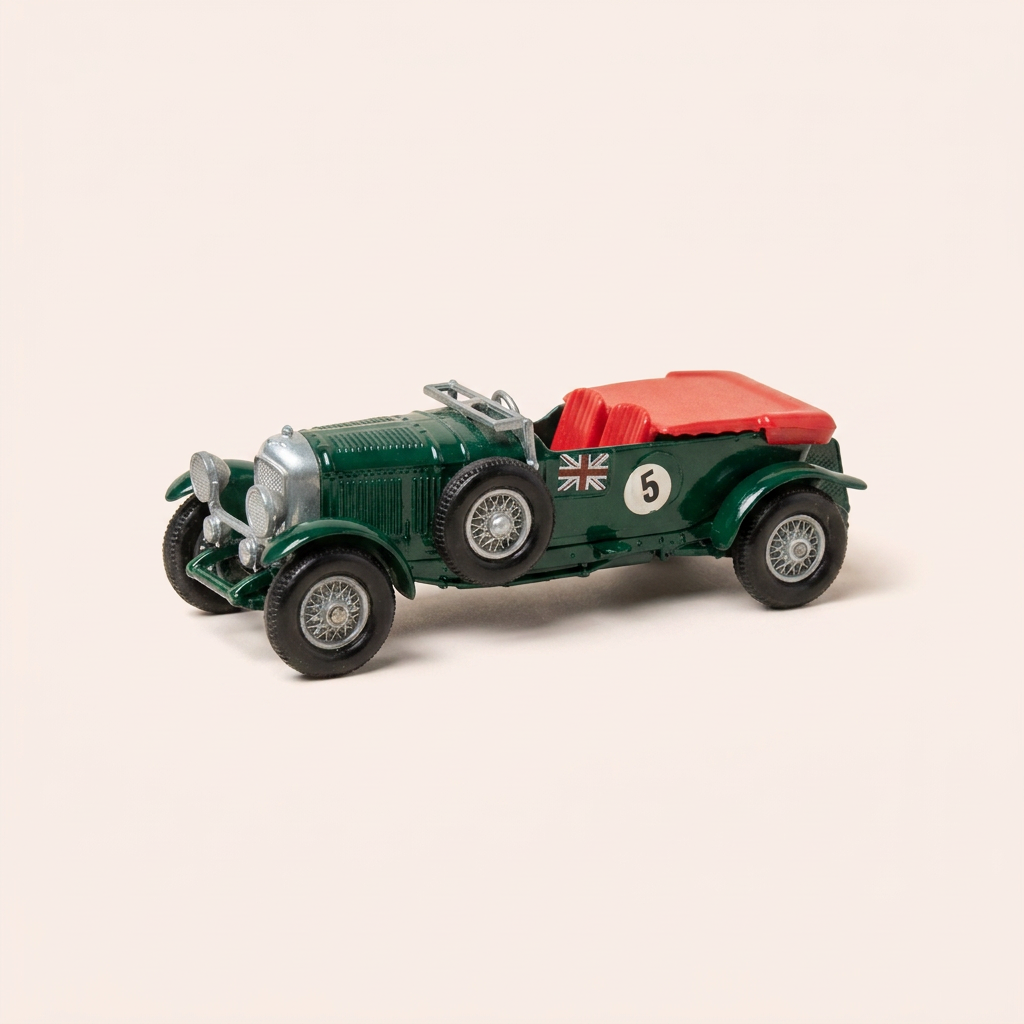 Bentley 4-1/2 litre verte numéro 5 de 1929 (avec sièges rouges) - MATCHBOX (fabrication en Angleterre) -PAS DE BOITE EN CARTON