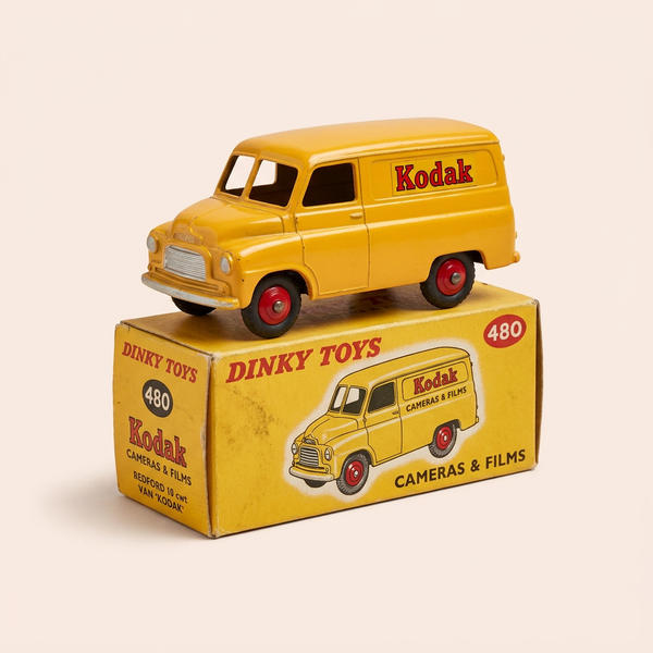 Fourgon Van Bedford 10 cwt jaune estampillé KODAK - Dinky-Toys (Editions Atlas) - N°480