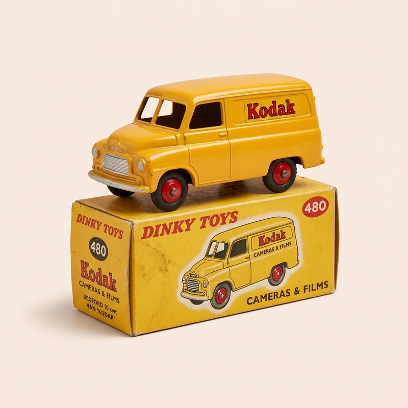 Furgone Van Bedford 10 cwt giallo con marchio KODAK - Dinky-Toys (Edizioni Atlas) - N°480