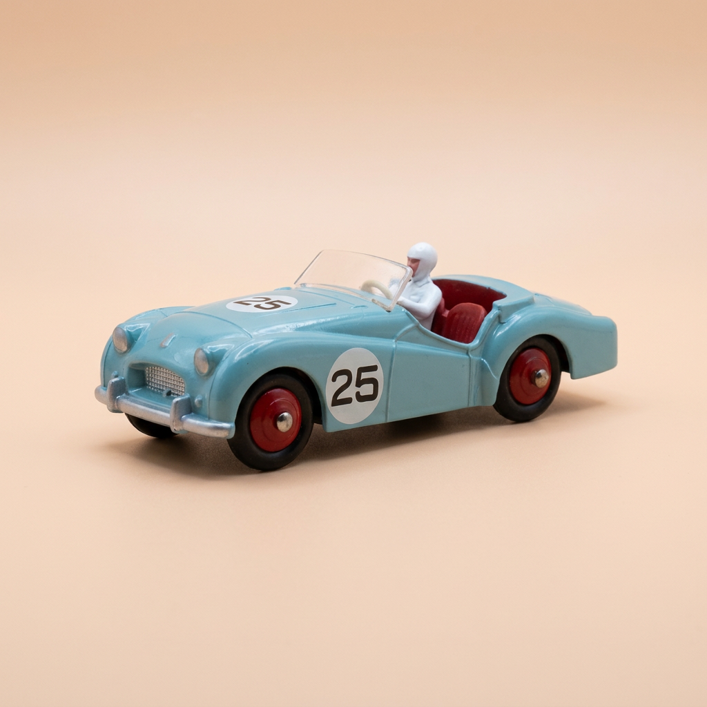 Triumph TR2 Sports bleue claire numéro 25 Dinky-Toys (éditions Atlas) - N°111