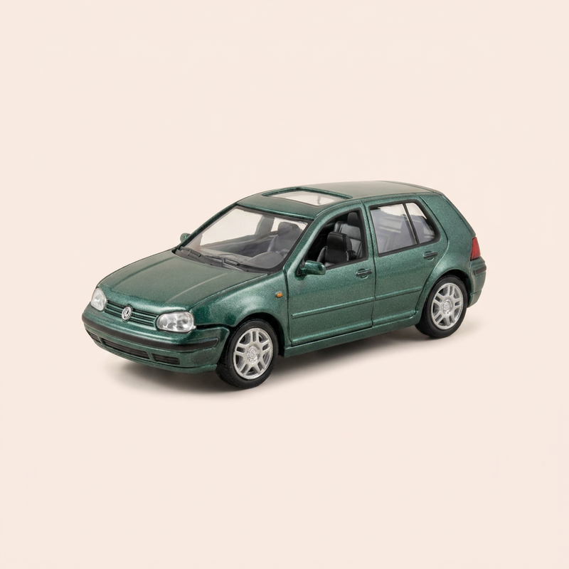 Volkswagen Golf GTI verde (carro adicionado a uma base)